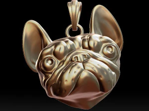 pingente de buldogue franc&ecirc;s para impressora 3d Modelo de Impressão 3D