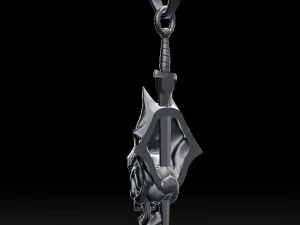 wolf head with human skull pendant 3D Print Model