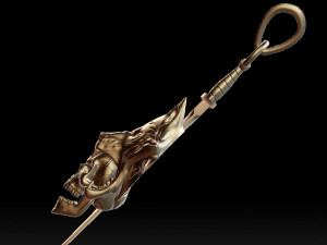 wolf head with human skull pendant Model do druku 3D