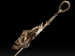 wolf head with human skull pendant 3D Print Model