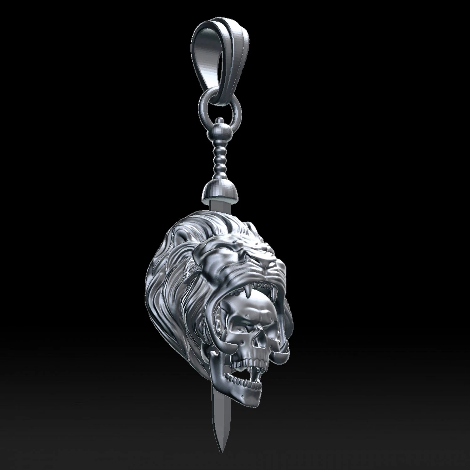 hercules scull pendant 3d print model 3D Print Model .c4d .max .obj .3ds .fbx .stl .blend