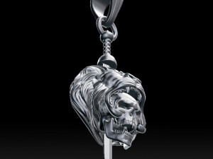 hercules scull pendant 3d print model 3D प्रिंट मॉडल