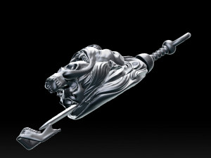 hercules scull pendant 3d print model 3D प्रिंट मॉडल