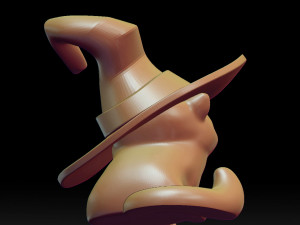cute witch kitten stl 3d print model Modelo de impresión 3D