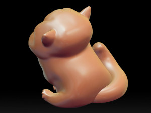 cute kitten stl 3d print model 3D Print Model