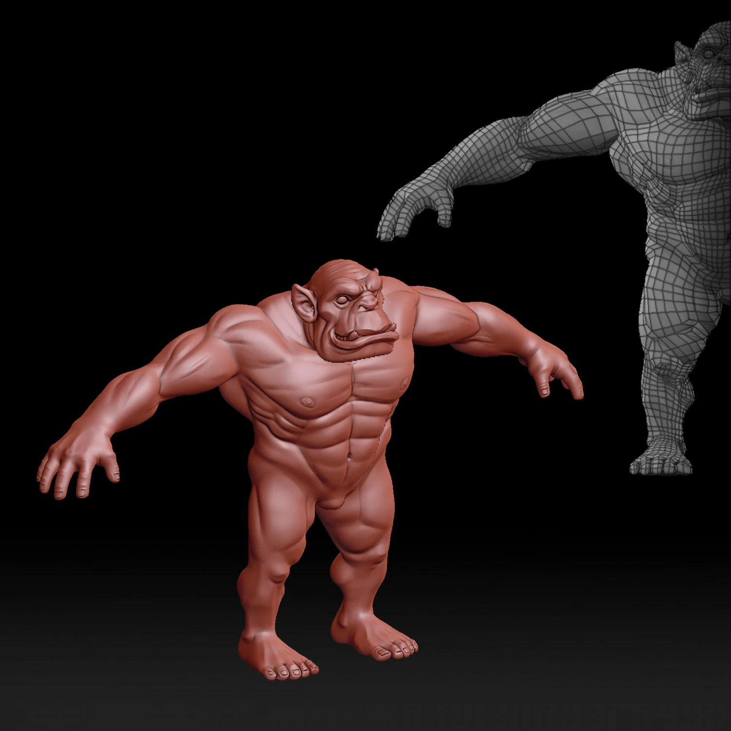 orc base mesh 3D Model .c4d .max .obj .3ds .fbx .stl .blend