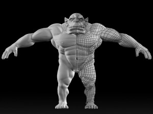 orc base mesh Model 3D
