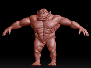 orc base mesh Model 3D