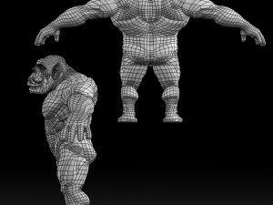 orc base mesh Model 3D