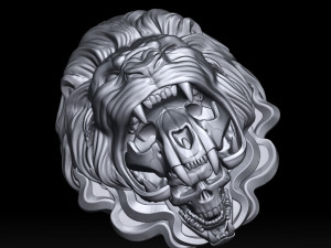 lion skull ring 3D-printmodel