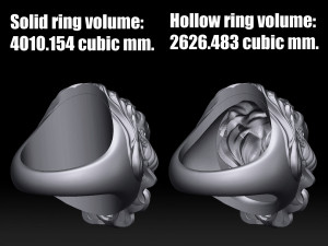 lion skull ring 3D-printmodel