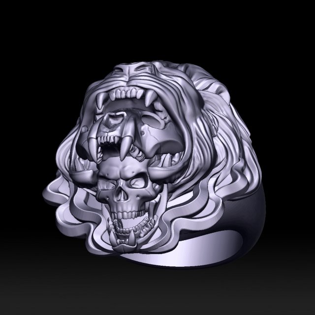 Lion skull ring outlet