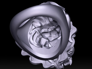 lion skull ring 3D-printmodel