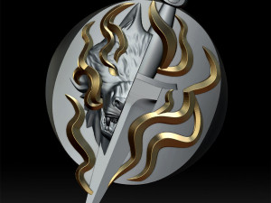 wolf and dagger ring Modelo de Impressão 3D