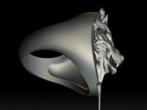 wolf and dagger ring Modelo de Impressão 3D