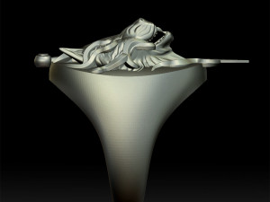 wolf and dagger ring Modelo de Impressão 3D
