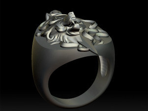 wolf and dagger ring Modelo de Impressão 3D