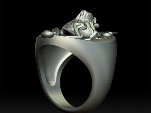 wolf and dagger ring Modelo de Impressão 3D