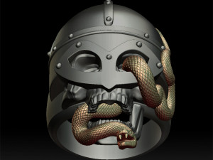 viking skull ring 3d print model 3D Print Model