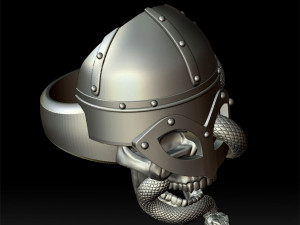 viking skull ring 3d print model 3D Print Model