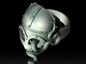 viking skull ring 3d print model 3D Print Model