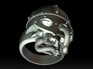 viking skull ring 3d print model 3D Print Model