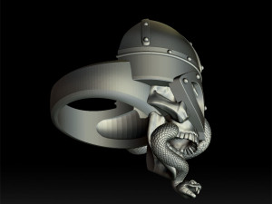 viking skull ring 3d print model 3D Print Model