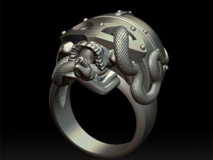 viking skull ring 3d print model 3D Print Model