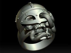 viking skull ring 3d print model 3D Print Model