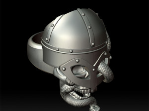 viking skull ring 3d print model 3D Print Model