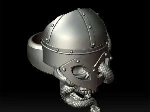 viking skull ring 3d print model 3D Print Model