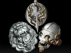 brutal rings 3d print model 3D-printmodel