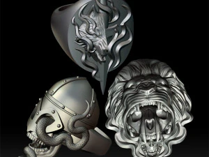 brutal rings 3d print model 3D Print Model