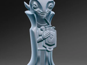 Vampiro engraçado com sangue doado Modelo de Impressão 3D