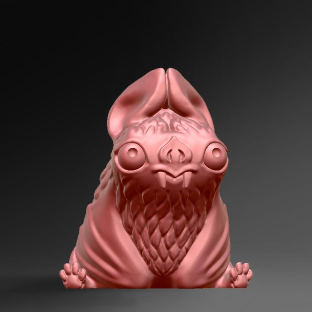 3D printed funny vampire bat Modello di stampa 3D .c4d .max .obj .3ds .fbx .stl .blend 