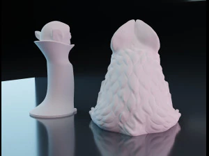 Estatuetas engra&ccedil;adas de vampiros Modelo de Impressão 3D