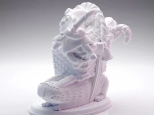 3D printed Funny Christmas elf with bunny and gifts 3D Print Model