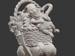 3D printed Funny Christmas elf with bunny and gifts 3D-printmodel
