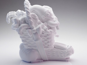 3D printed Funny Christmas elf with bunny and gifts 3D-printmodel