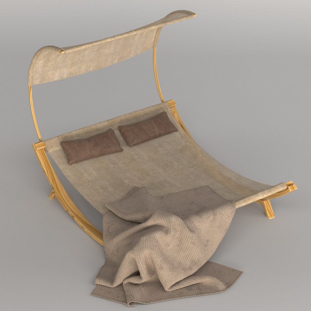 maura double chaise lounge with cushion 3D in 3DExport