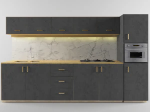 black kitchen 3D Model