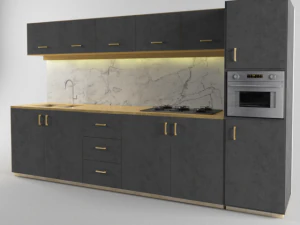 black kitchen 3D Model