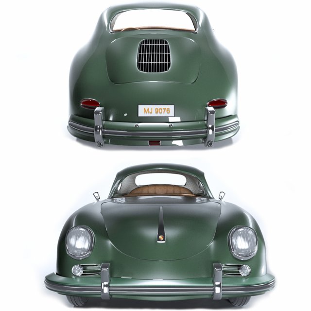 porsche 356 a 3D Model .c4d .max .obj .3ds .fbx .stl .blend 