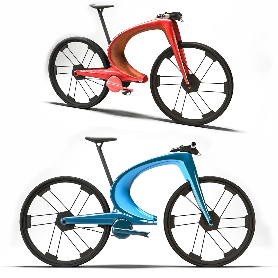 scifi bicycle 3D Model .c4d .max .obj .3ds .fbx .stl .blend 