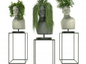 sculpture and plants Modelo 3D