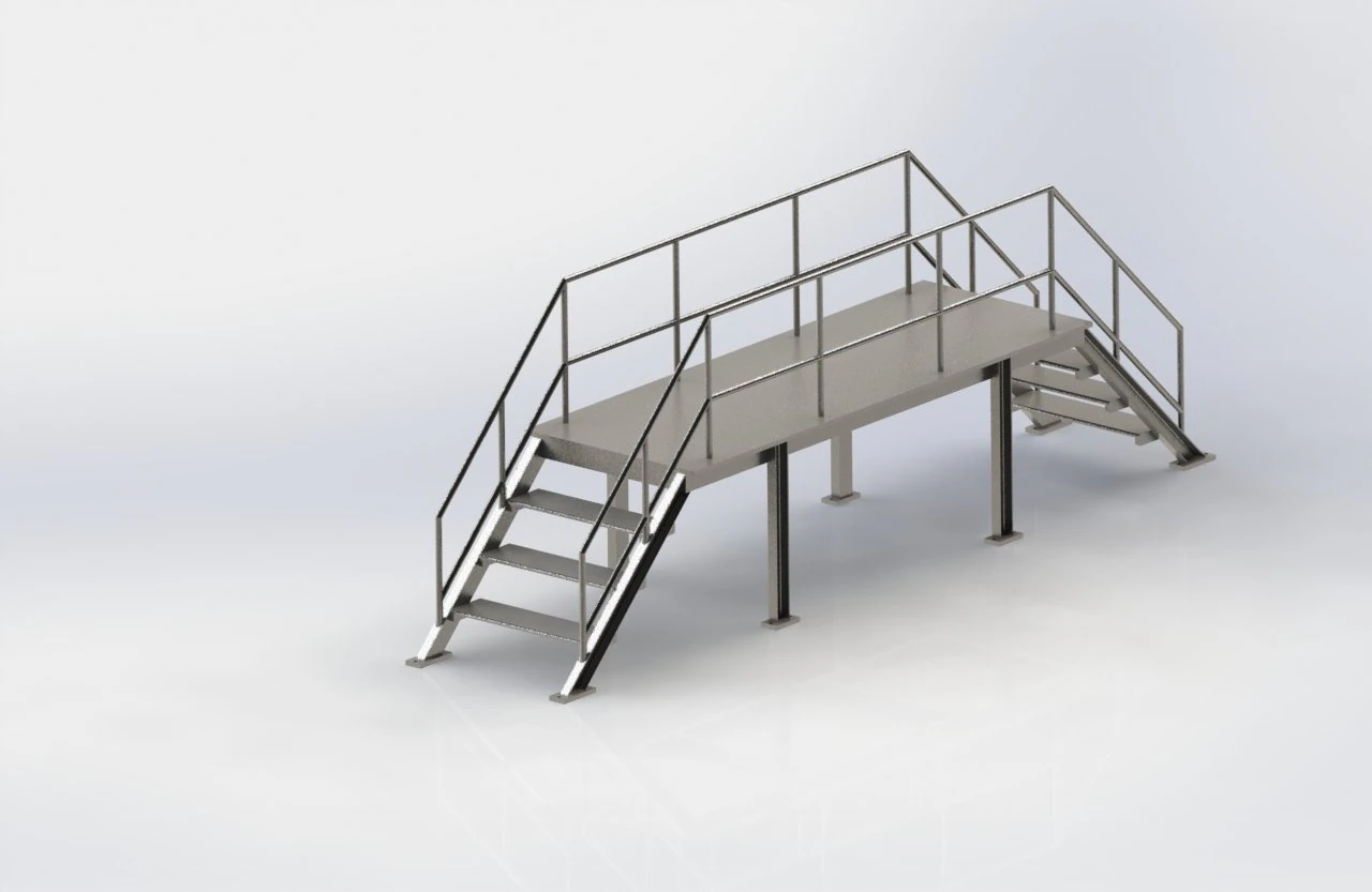 walkway bridge 3D Model .c4d .max .obj .3ds .fbx .stl .blend 