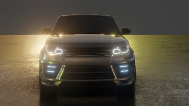 2016 Custom Land Rover Range Rover Sport 3D Модель .c4d .max .obj .3ds .fbx .stl .blend 