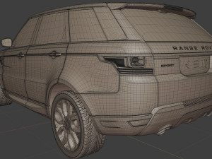 2016 Land Rover Range Rover Sport 3D Модель