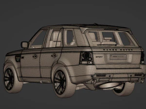 2013 लैंड रोवर रेंज रोवर स्पोर्ट लिमिटेड संस्करण 3D मॉडल