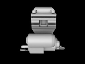 motorbike engine block Model 3D